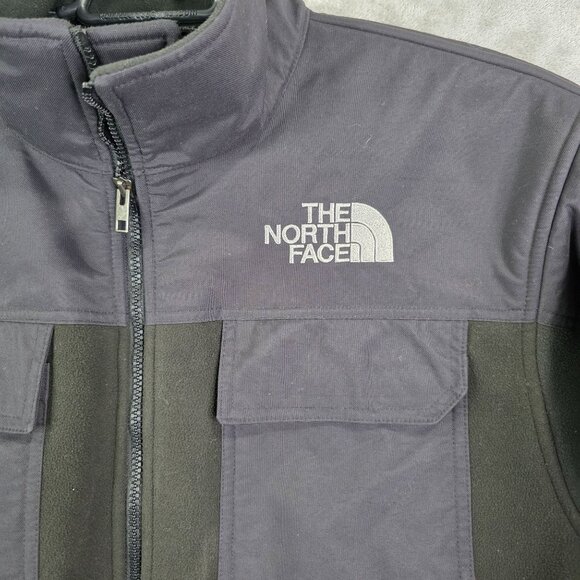 Mens Black The North Face Denali Polartec Fleece Jacket Full Zip Mock Neck L - Picture 3 of 11